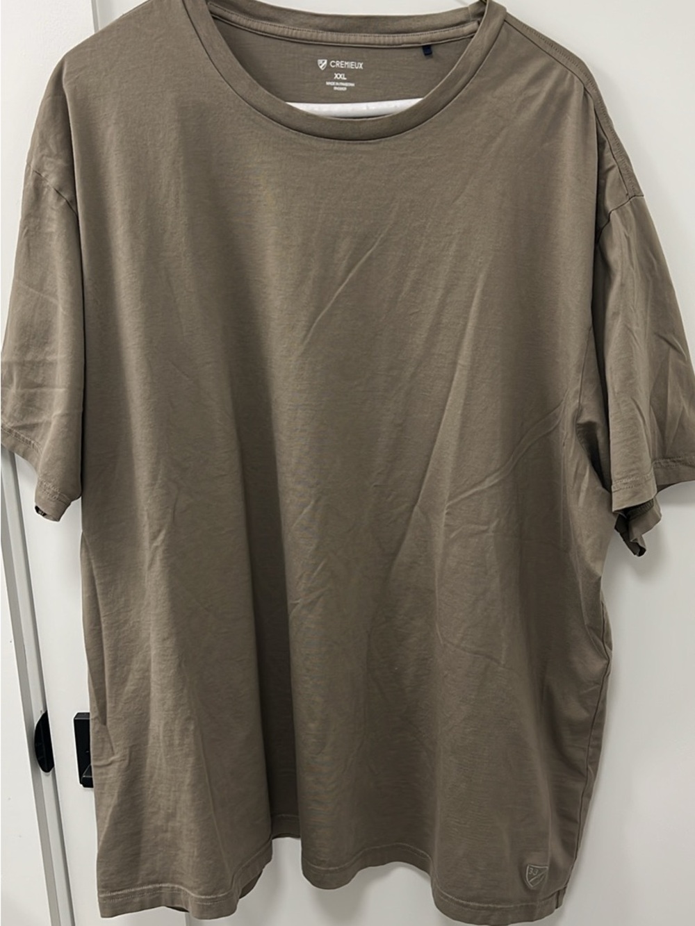 Cremieux Oversized Crewneck Tee in Olive
